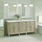 James Martin Vanities 72'' Double Vanity, Whitewashed Oak w/ 3 CM Ethereal Noctis Quartz Top 424-V72-WWO-3ENC - alternate 2